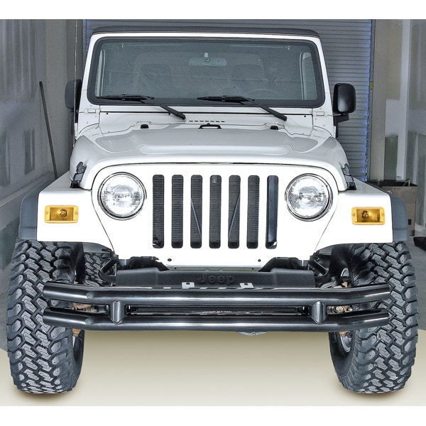 Rugged Ridge FRONT TUBE BUMPER WITHOUT RISER, BLACK, 76-06 JEEP CJ, WRANGLER/UNLIMITED 11560.02 - main